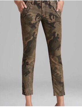 Joe's Jeans Camouflage Pants in Olive Green & Khaki